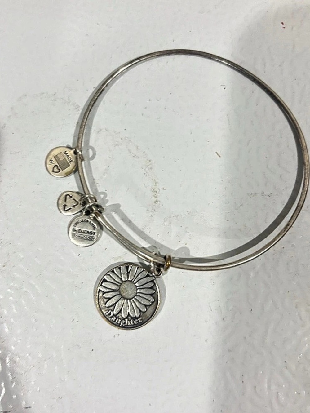 Alex and Ani Daughter Bangle Silver-Tone Charm Bracelet